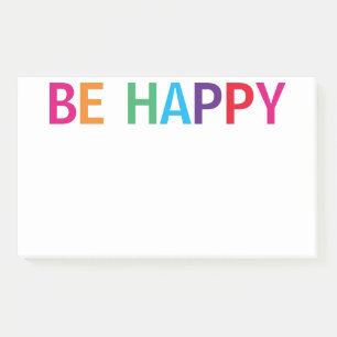 Post-it® Soyez heureux multicolore lumineux 10 x 6