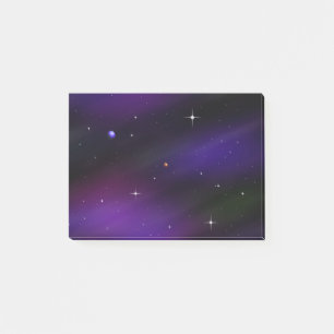 Post-it® Spacescape With Planètes and Stars