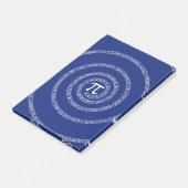 Post-it® Spirale typographique pour Pi sur bleu marine (Incliné)