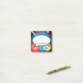 Post-it® Splitting Atom Speech Bubble professeur de science (Sur un bureau)