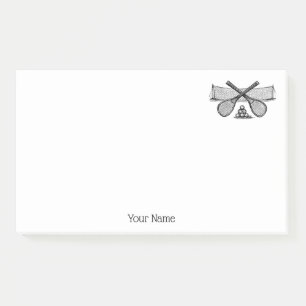 Post-it® Sports Vintage Tennis Net, Raquettes Croisées, Bal