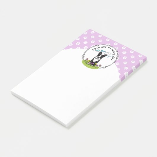 Post-it® Spring Boston Terrier (noir) Mignonne chien (Incliné)