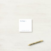 Post-it® Square Minimalist Navy Blue Family Stationery  (Sur un bureau)
