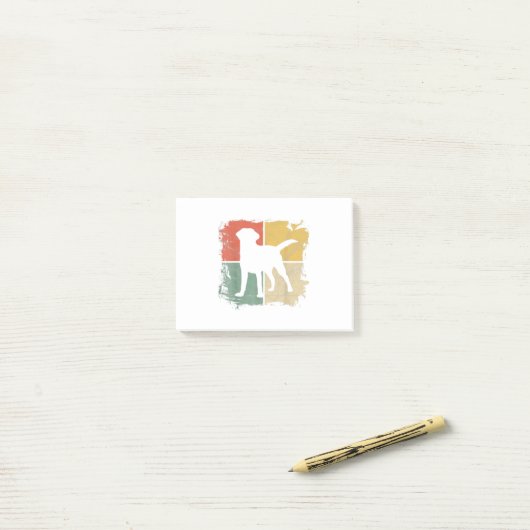 Post-it® Square Retro Labrador Owner (Sur un bureau)