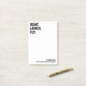 Post-it® SQUAT. LANCEMENT. VOLEZ ! Inspiration audacieuse p (Sur un bureau)