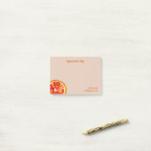 Post-it® Squeeze Day mignon Motivational Orange Citrus (Sur un bureau)