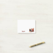 Post-it® Squirrel Cute Animal et un Piano Nom personnalisé (Sur un bureau)