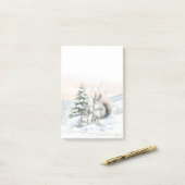 Post-it® Squirrels in Winter Snow Notes (Sur un bureau)