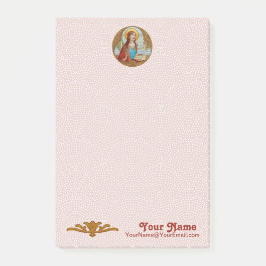 Post-it® St. Cecilia de Rome (BK 003) 4"x6" (Devant)