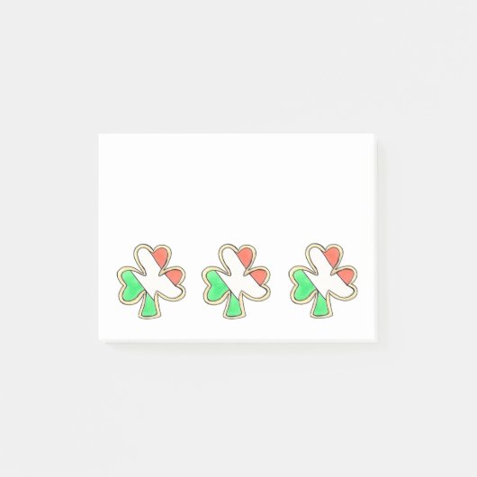Post-it® St. Paddy's Day Irlandais Drapeau Shamrock Clover  (Devant)
