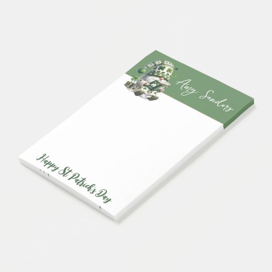 Post-it® St. Patrick’s Day Gnome Notepad (Incliné)