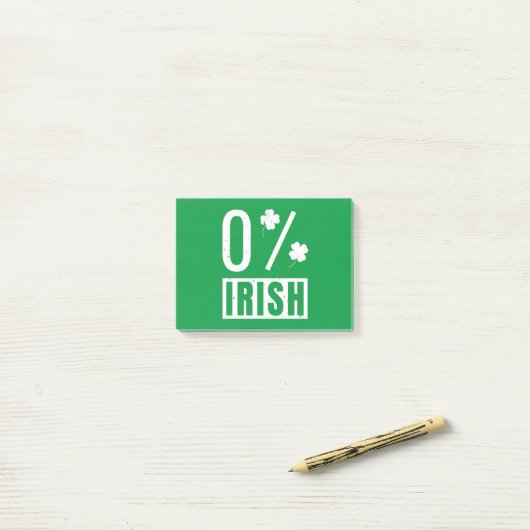 Post-it® St Patrick's Day 0% Irish Four Leaf Clover (Sur un bureau)