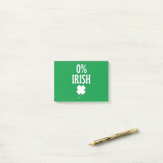 Post-it® St Patrick's Day 0% irlandais (Sur un bureau)