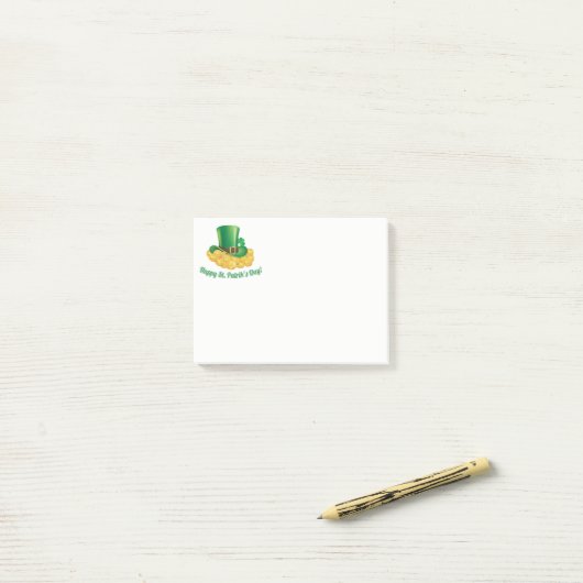 Post-it® St. Patricks Day Post-it-Notes (Sur un bureau)