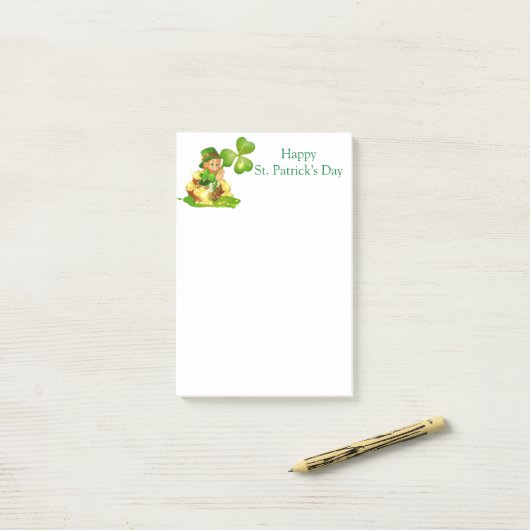 Post-it® St. Patricks Day Post-it-Notes (Sur un bureau)