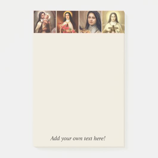 Post-it® St Therese le petit crucifix de roses de fleur (Devant)