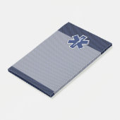 Post-it® Star of Life Paramedic on Navy Blue Carbon Fiber (Incliné)