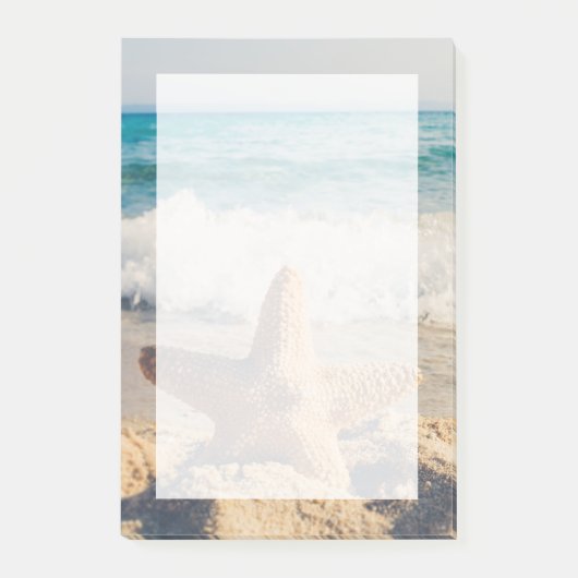 Post-it® Starfish sur une plage de sable Photo (Devant)
