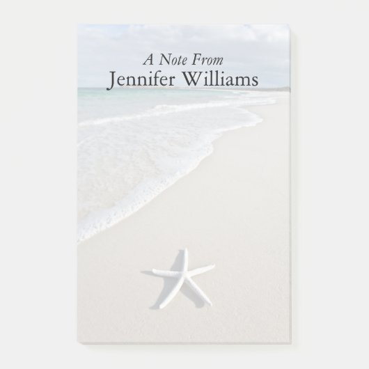 Post-it® Starfish Sur Une Plage Éloignée (Devant)
