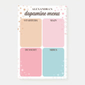 Post-it® Stars Flares Rose Bleu Dopamine Menu (Devant)