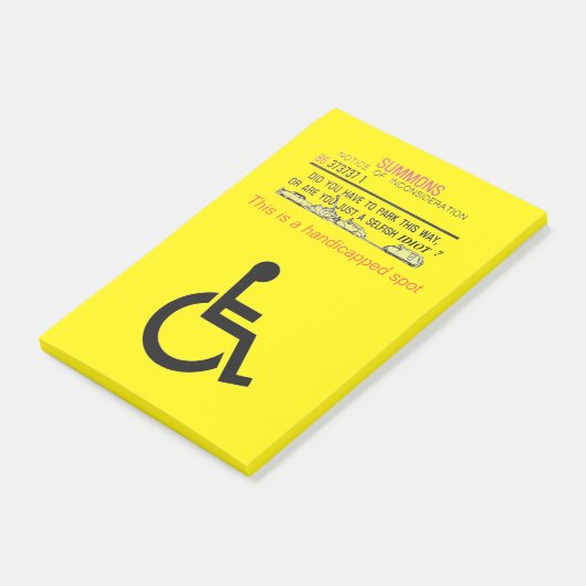 Post-it® Stationnement Handicap Post-It Notes (Incliné)