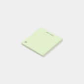 Post-it® Stations personnelles simples Monogram Pale Green (Incliné)