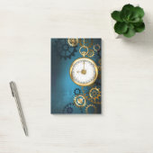 Post-it® Steampunk Arrière - plan turquoise avec Gears (Bureau)