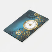 Post-it® Steampunk Arrière - plan turquoise avec Gears (Incliné)