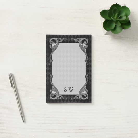 Post-it® Steampunk Goth Monogrammé (Bureau)