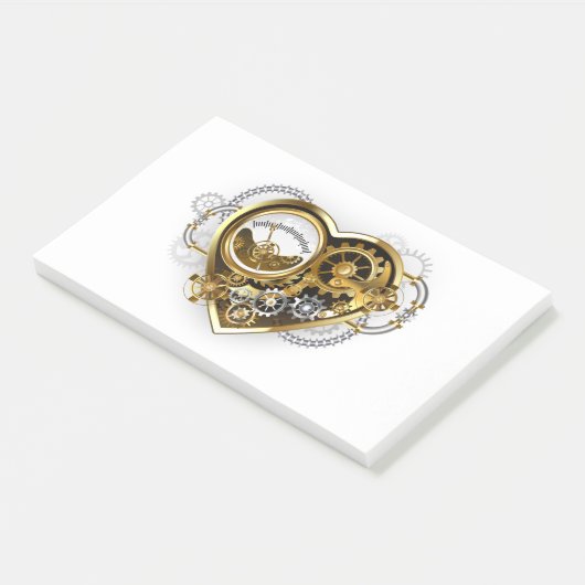 Post-it® Steampunk Heart with a Manometer (Incliné)