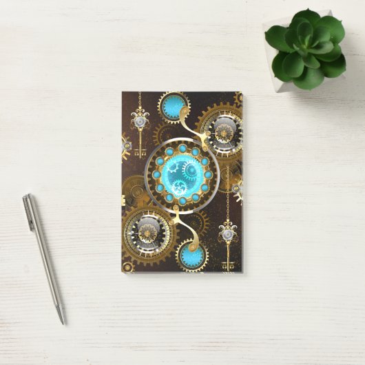 Post-it® Steampunk Rusty Background (Bureau)