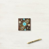 Post-it® Steampunk Rusty Background (Sur un bureau)