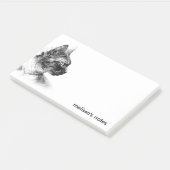 Post-it® Stella the Grey Cat Profil croquis (Incliné)