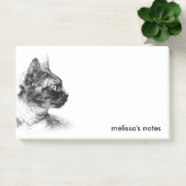 Post-it® Stella the Grey Cat Profil croquis (Bureau)