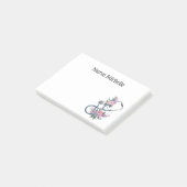 Post-it® Stéthoscope Floral Infirmière Notes de Bureau Cade (Incliné)