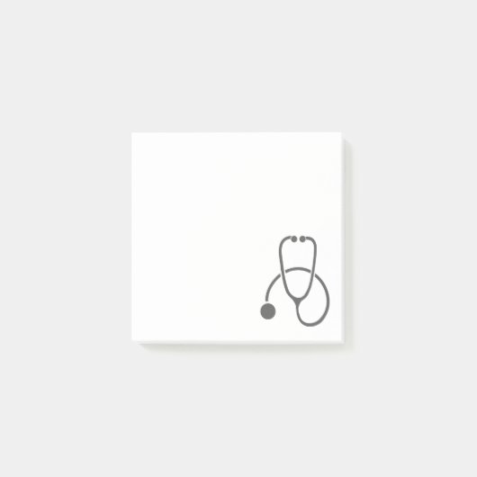 Post-it® Stethoscope gris élégant sur Pastel Blue (Devant)