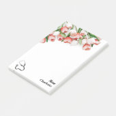 Post-it® Stéthoscope infirmière fleurs Tulipe Rose (Incliné)