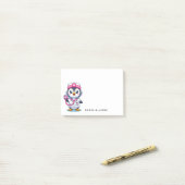 Post-it® Stethoscope rose Infirmier pinguin mignon personna (Sur un bureau)