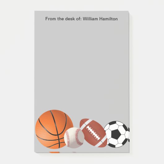 Post-it® Stick Notes Thème Sport (Devant)