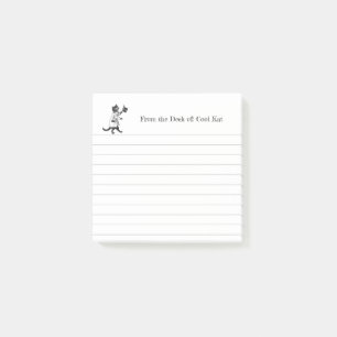 Post-it® Stick Vintage Personnalisé Haut Chapeau Chat Lined