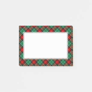 Post-it® Stickies Motifs Plaid Red Green Holiday
