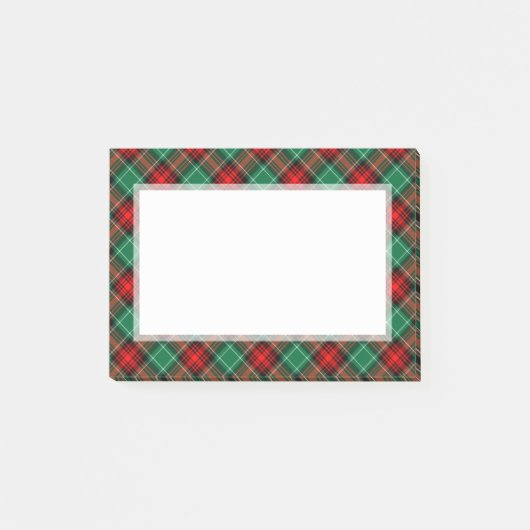 Post-it® Stickies Motifs Plaid Red Green Holiday (Devant)