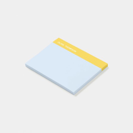Post-it® Sticky bleu et jaune (Incliné)