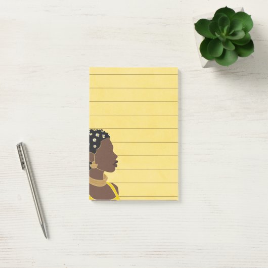 Post-it® Sticky Linky Portrait Femme Noire (Bureau)