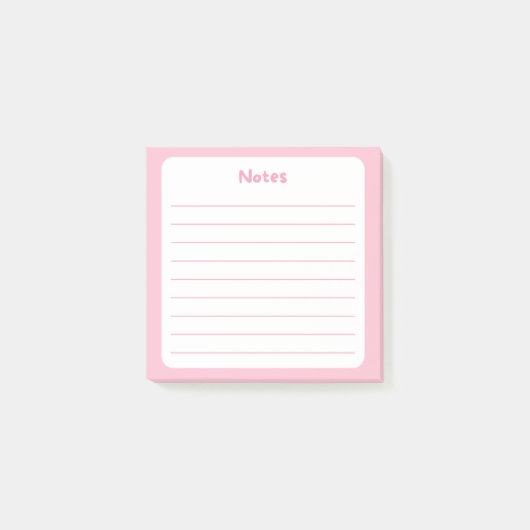 Post-it® Sticky Note Pad Clin Rose Clair (Devant)