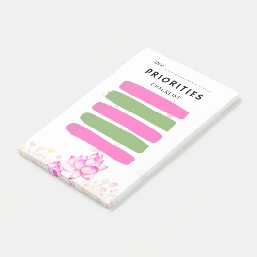 Post-it® Sticky Note PRIORITY Checkbox Pink Lily (Incliné)