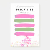 Post-it® Sticky Note PRIORITY Checkbox Pink Lily (Devant)