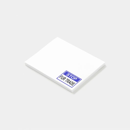 Post-it® Stop Fur Trade Panneau bleu (Incliné)
