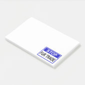 Post-it® Stop Fur Trade Panneau bleu (Incliné)