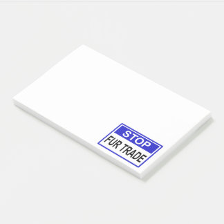 Post-it® Stop Fur Trade Panneau bleu